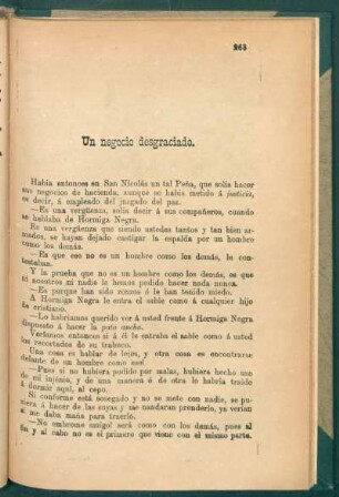 Un negocio desgraciado.