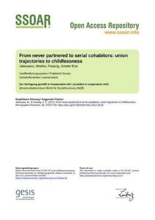 From never partnered to serial cohabitors: union trajectories to childlessness