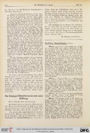 Der Leipziger Künstlerverein und seine Stiftung