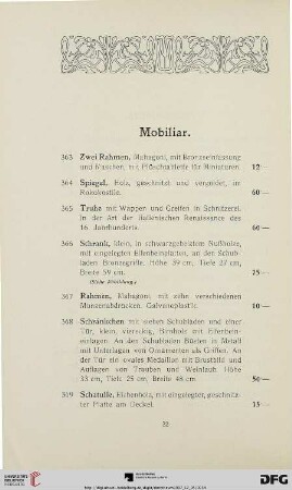 Mobiliar (Nr. 363-398)