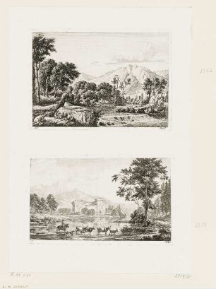 Landschaft mit Staffage, Blatt 15 der Folge "Paysages avec animaux"