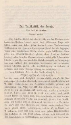 160-186 Zur Textkritik des Jesaja