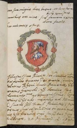 Wappen: Gregorius Chyaki, transsylvanischer Botschafter, EIntrag 1591