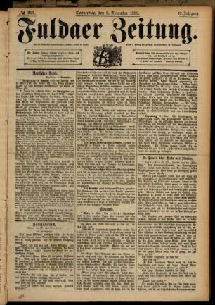 Ausgabe vom Donnerstag, den 06. November 1890.