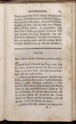 XXVIII. Was doch ein hübsches Mädchen anrichten kann!