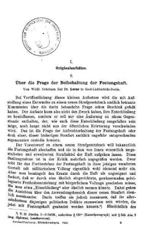 129-132, Über die Frage der Beibehaltung der Festungshaft