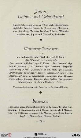 Japan-, China-und Orientkunst, Moderne Bronzen, Marmor