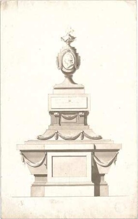 Zocher, Ernst; Architektonische Entwürfe - Denkmal (Ansicht)