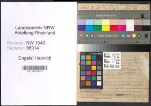 Entnazifizierung Heinrich Engels , geb. 04.01.1898 (Geschaeftsfuehrer)