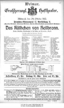 Das Käthchen von Heilbronn