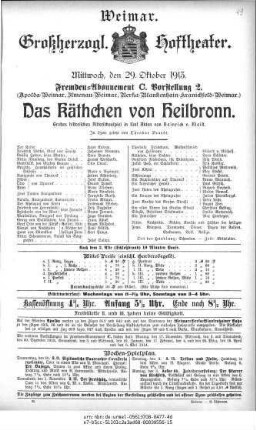 Das Käthchen von Heilbronn