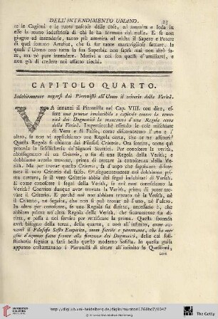 Capitolo quarto