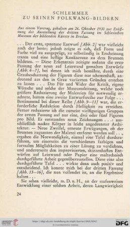 Schlemmer zu seinen Folkwang Bildern