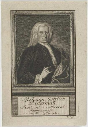 Bildnis des Joann Gottlieb Bidermann