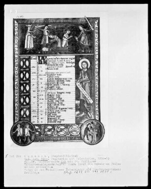 Psalterium mit Kalendarium — Kalendar, Folio 1verso-7recto — Buchseite Mai, Folio 3verso