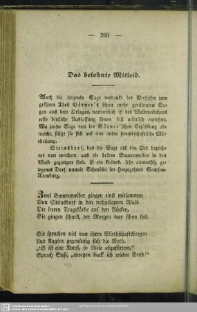 Das belohnte Mitleid