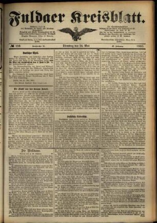 Ausgabe vom Dienstag, den 24. Mai 1910.