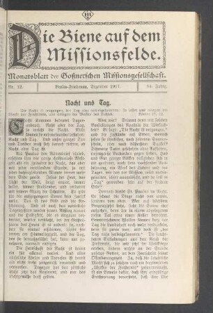 Nr. 12 Dezember 1917