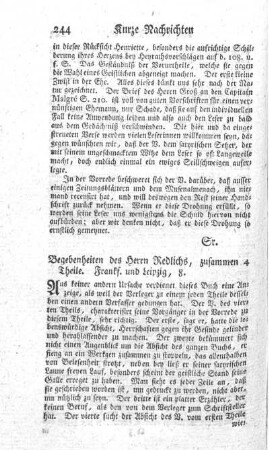 Begebenheiten des Herrn Redlichs. T.4.