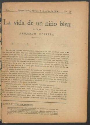 1920007900: La vida de un niño bien