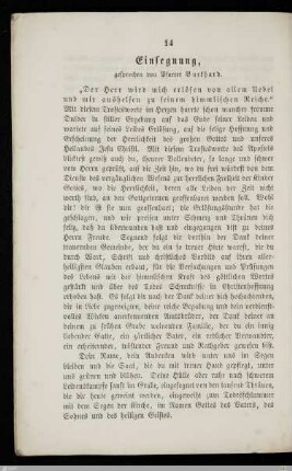 Einsegnung