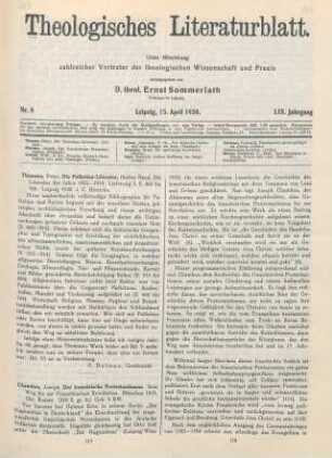 113 [Rezension] Thomsen, Peter, Die Palästina-Literatur;5