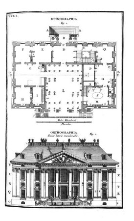 Tab. I. - Ichnographia, Orthographia