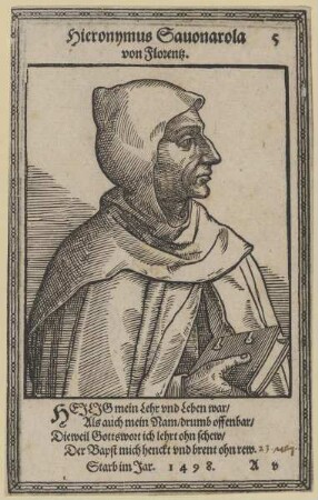 Bildnis des Hieronymus Sauonarola