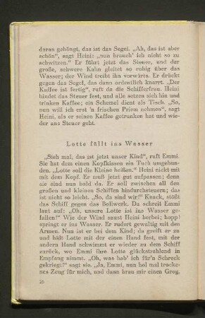 Lotte fällt ins Wasser