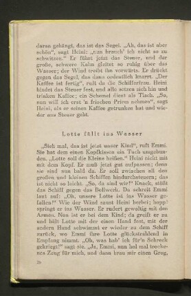 Lotte fällt ins Wasser