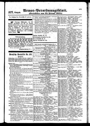377.Ausgabe. Donnerstag, 25. Februar 1915