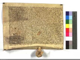 Aldehen Ringeler zu Gross Seelheim verkauft dem D.O. zu Marburg Güter zu Gross-Seelheim für 38 Pfund Geldes Marburger Währung.