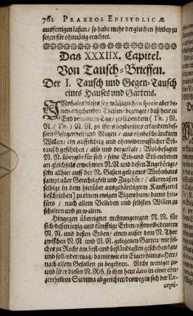 Das XXXIIX. Capitel. [ - ] Das XLII. Capitel; Von Tausch-Brieffen [ - ] Von Pasport, oder Abscheids-Brieffen.