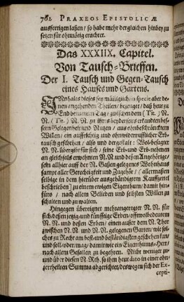 Das XXXIIX. Capitel. [ - ] Das XLII. Capitel; Von Tausch-Brieffen [ - ] Von Pasport, oder Abscheids-Brieffen.
