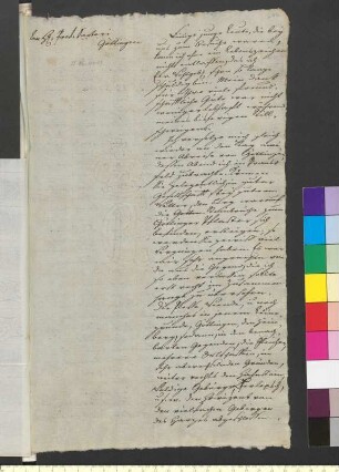 Brief von Goethe, Johann Wolfgang von an Sartorius, Georg