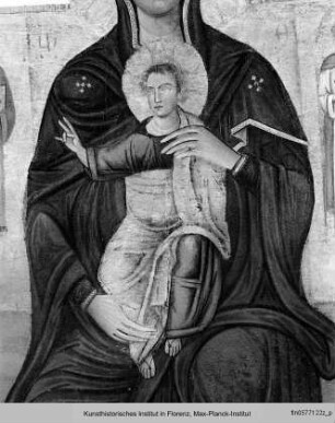 Thronende Madonna mit zwei Heiligen