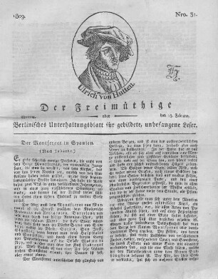 Nro. 31., Montag, den 13. Februar 1809