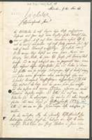 Brief von August Wilhelm Eichler an Unbekannt