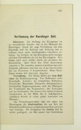 Verfassung der Karolinger Zeit
