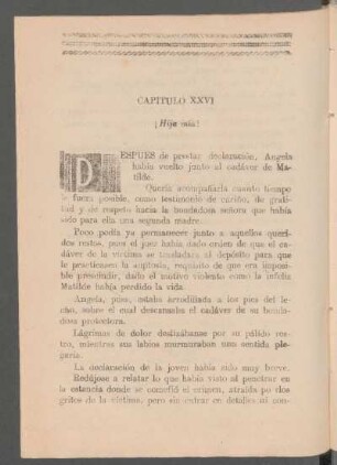 Capítulo XXVI - ¡Hija mía!