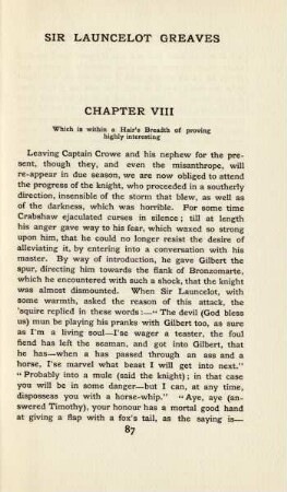 Chapter VIII. Which is within a hair's breadth of proving highly interesting
