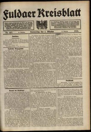 Ausgabe vom Donnerstag, den 03. Oktober 1912.