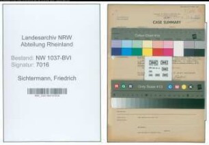 Entnazifizierung Friedrich Sichtermann , geb. 22.10.1895 (Lehrer)
