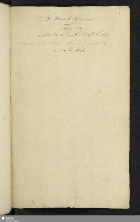 D. Heinrich Gärtners Bericht [...] wieder die Räthe der Sechs Städte den 24. 7br. 1646. [Dazwischen: Zwei eigenhändig unterschriebene Briefe desselben an Bürgermeister vndt Rathmannen der Stadt Budißin, 2. Januar 1637 und 21. April 1638.]