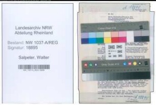 Entnazifizierung Walter Salpeter , geb. 00.00.0000 (Rechtsanwalt)
