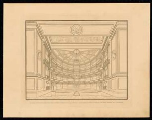 Schauspielhaus, Berlin: Perspektivische Ansicht Zuschauerraum (aus: Sammlung Architektonischer Entwürfe, Berlin 1858)