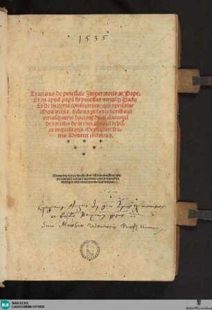 Monarchia, sive De potestate Imperatoris ac Papae