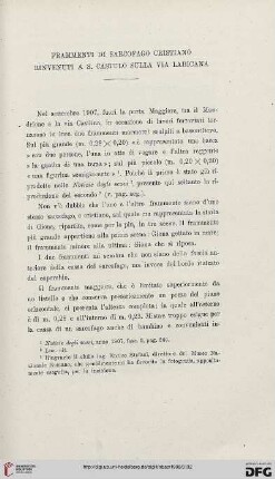 14: Frammenti di sarcofago cristiano rinvenuti a S. Castulo sulla Via Labicana