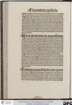 Tempora participiorum quot sunt tria etc.