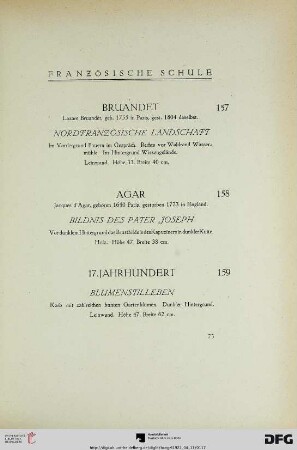 Französische Schule (Nr. 157-171)